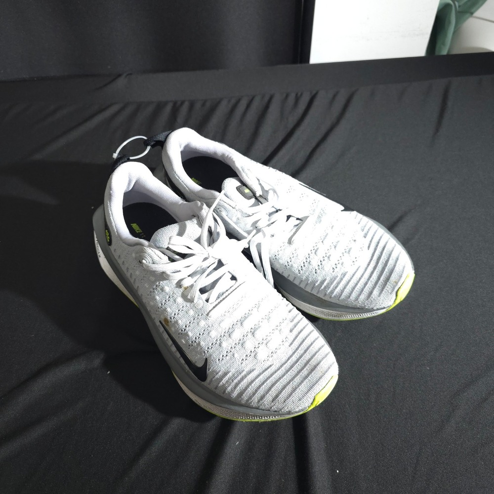 Nike React Infinity Run Flyknit 4 Mens 9.5 Grey Volt DR2665-002 Running Shoes